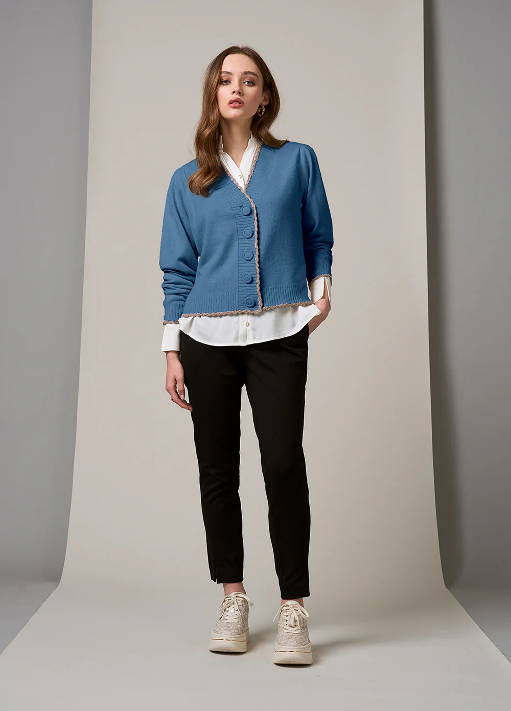 Loobies Story Rosalind Cardi-Wedgewood Blue - Image 2