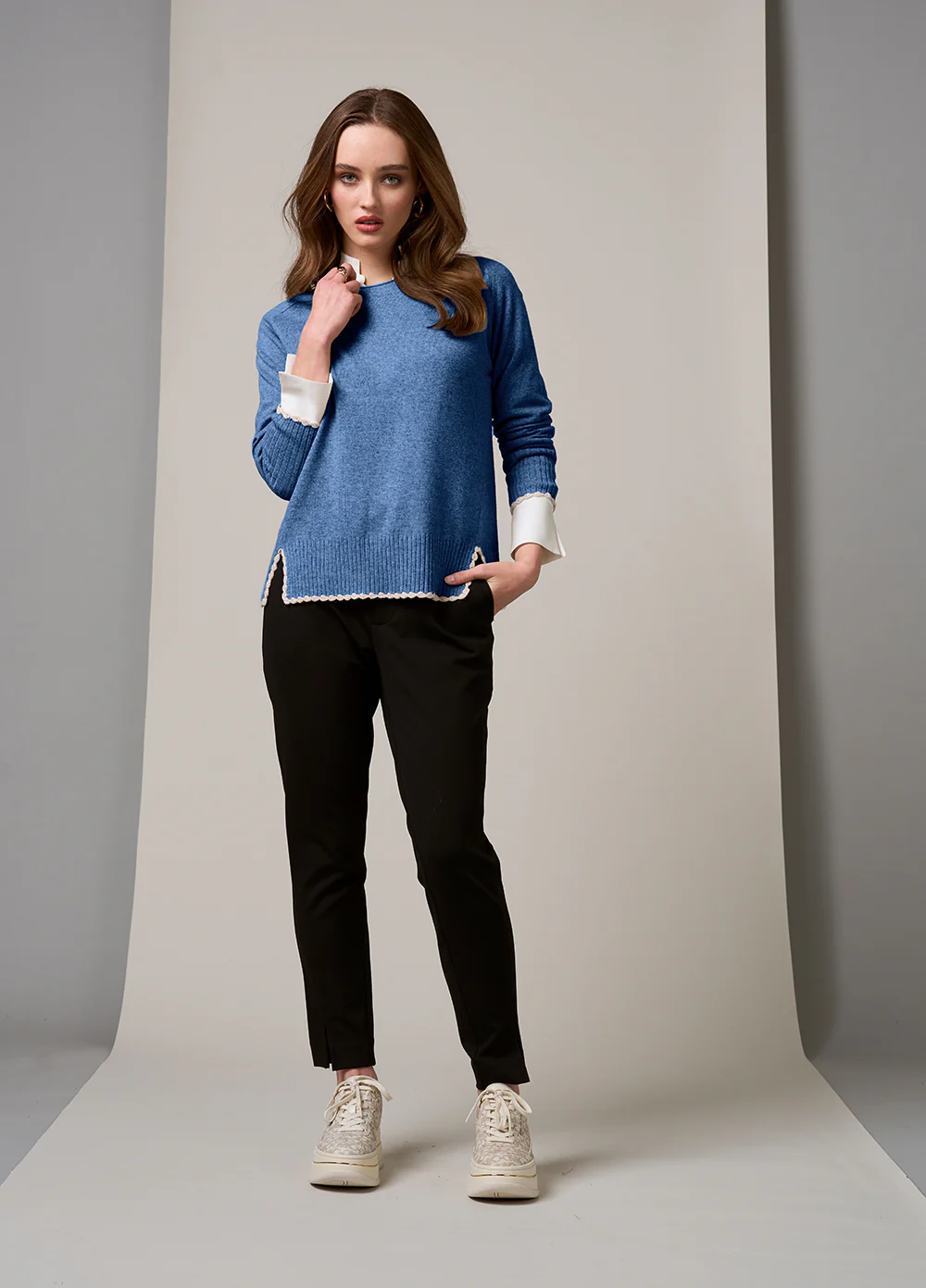 Loobies Story Rosalind Sweater- Wedgewood Blue - Image 2