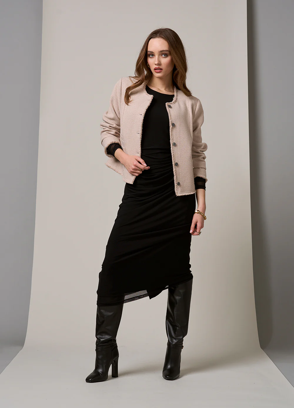 Loobies Story Scotti Jacket- Latte - Image 2
