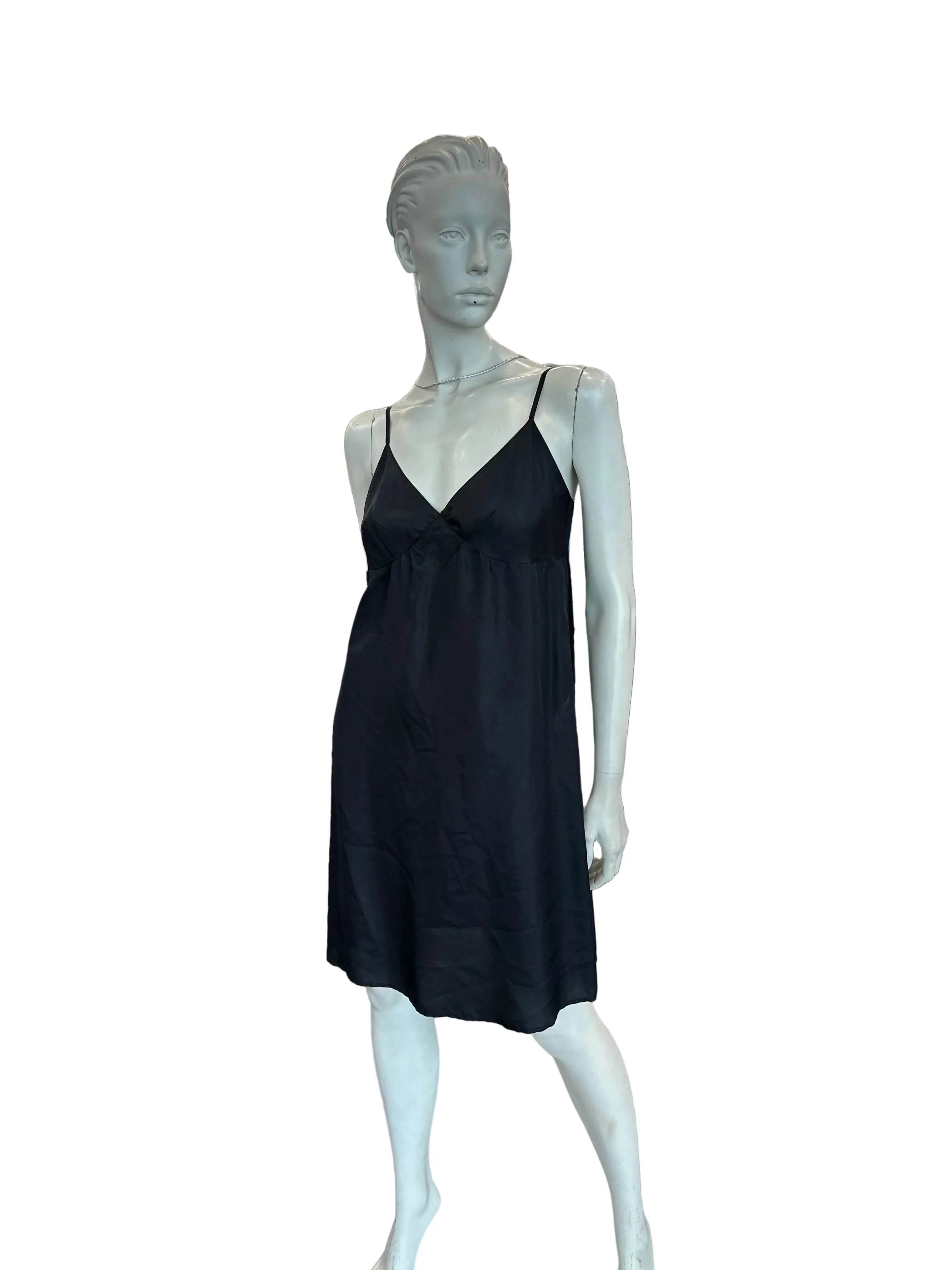 Loobie's Story Silk Slip Dress - Black