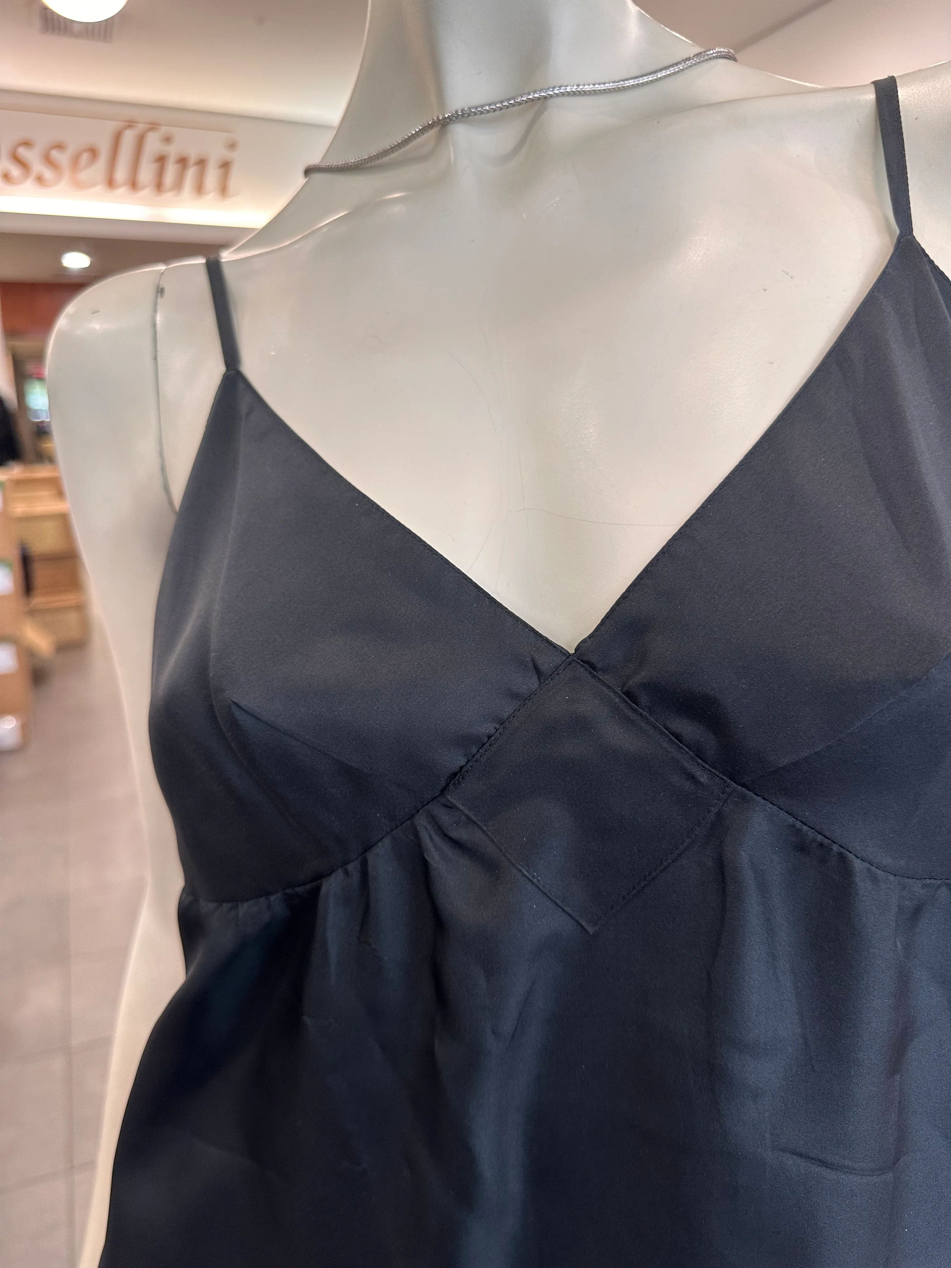 Loobie's Story Silk Slip Dress - Black - Image 2
