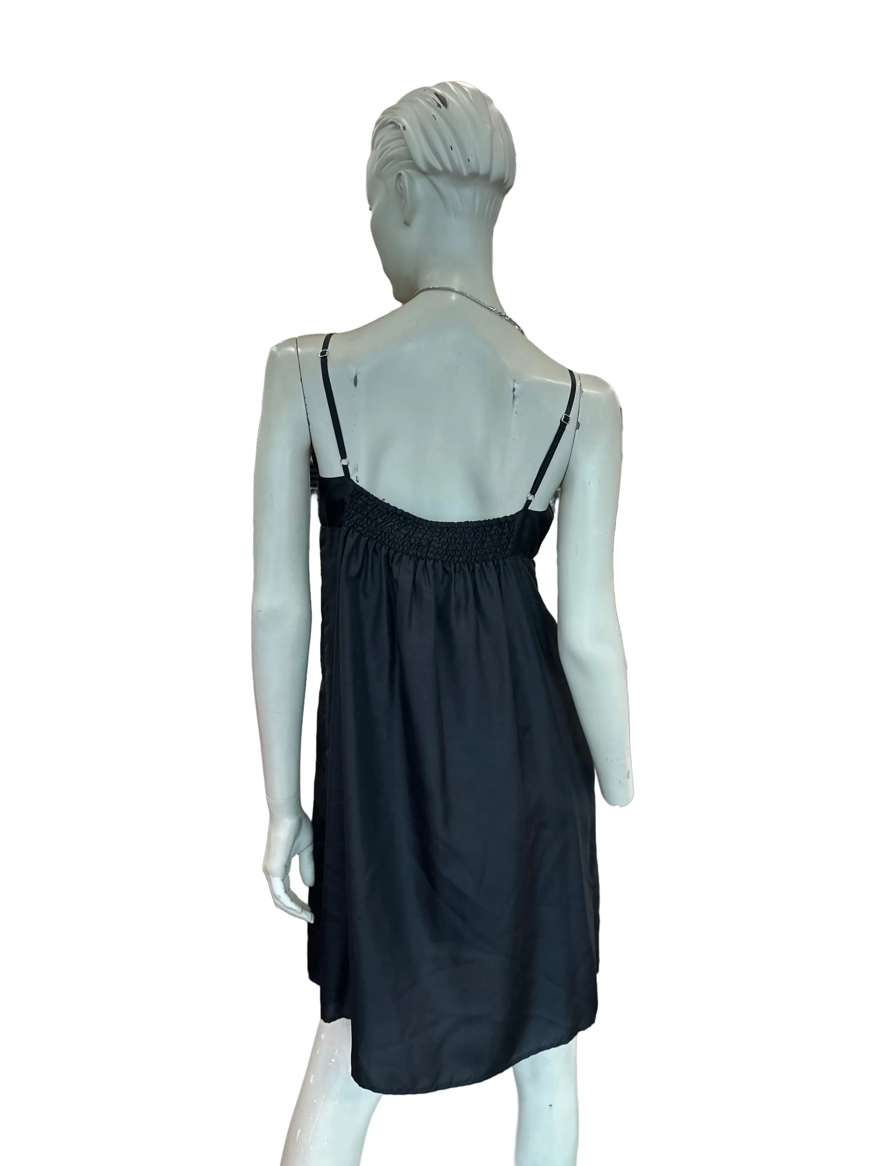 Loobie's Story Silk Slip Dress - Black - Image 3