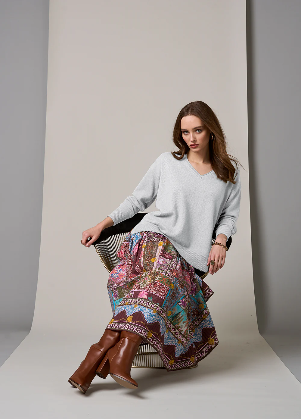 Loobies Story Spencer Sweater - Stone - Image 2