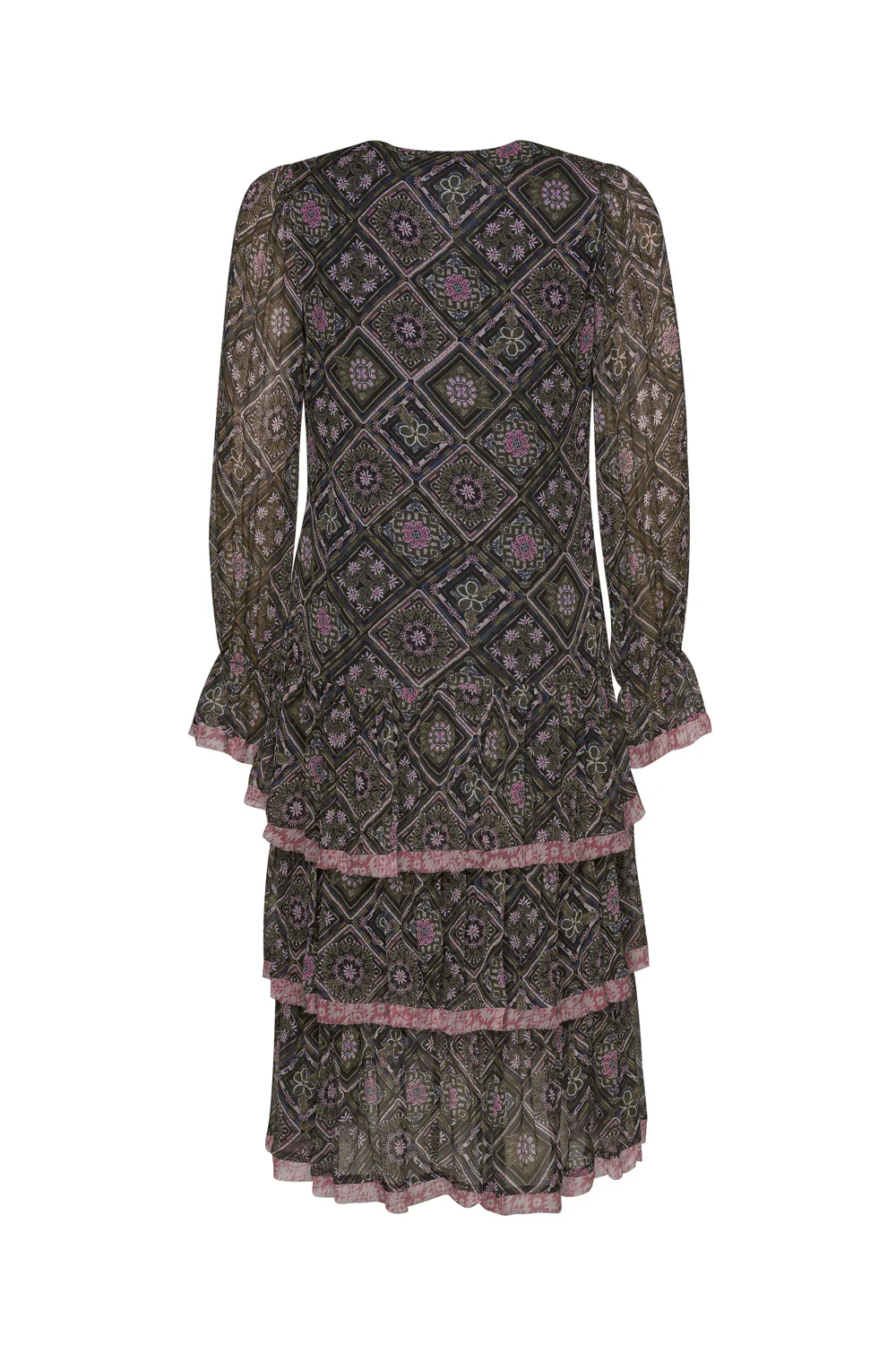 Loobies Story Spirited Dress-Olive/Pink - Image 4