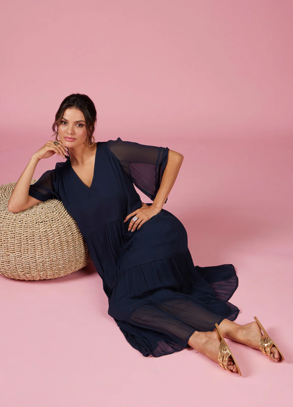 Loobies Story Tate Midi Dress - Indigo