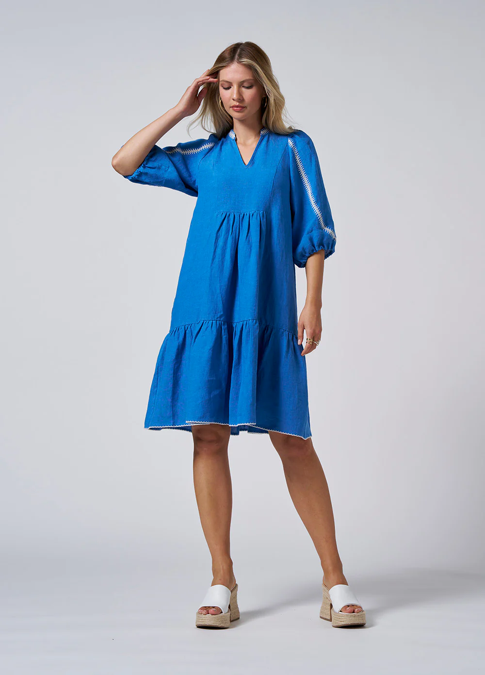 Loobies Story Verena Dress - Cornflower - Image 3
