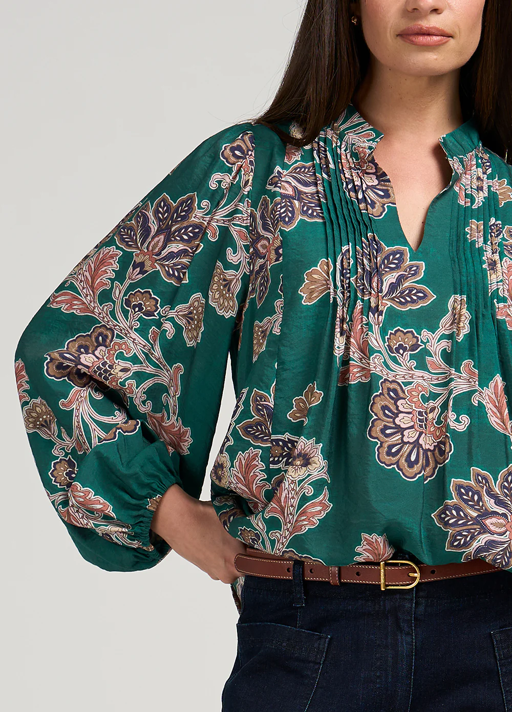Loobie's Story Versailles Blouse Evergreen - Image 2