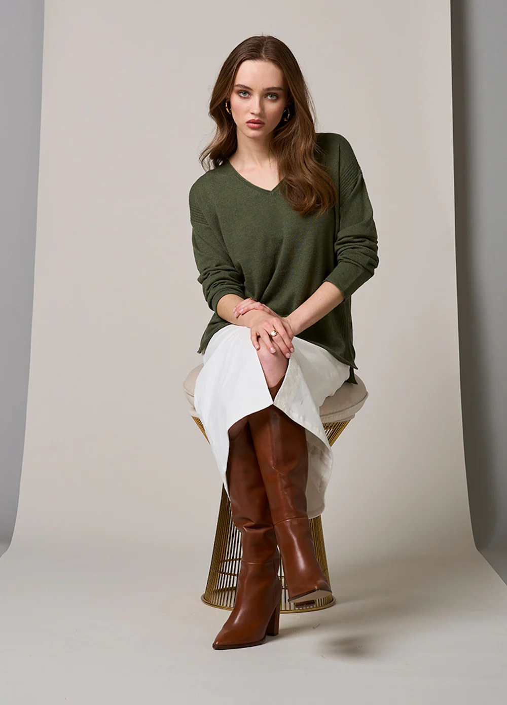 Loobies Story Vivi Sweater - Soft Olive - Image 2