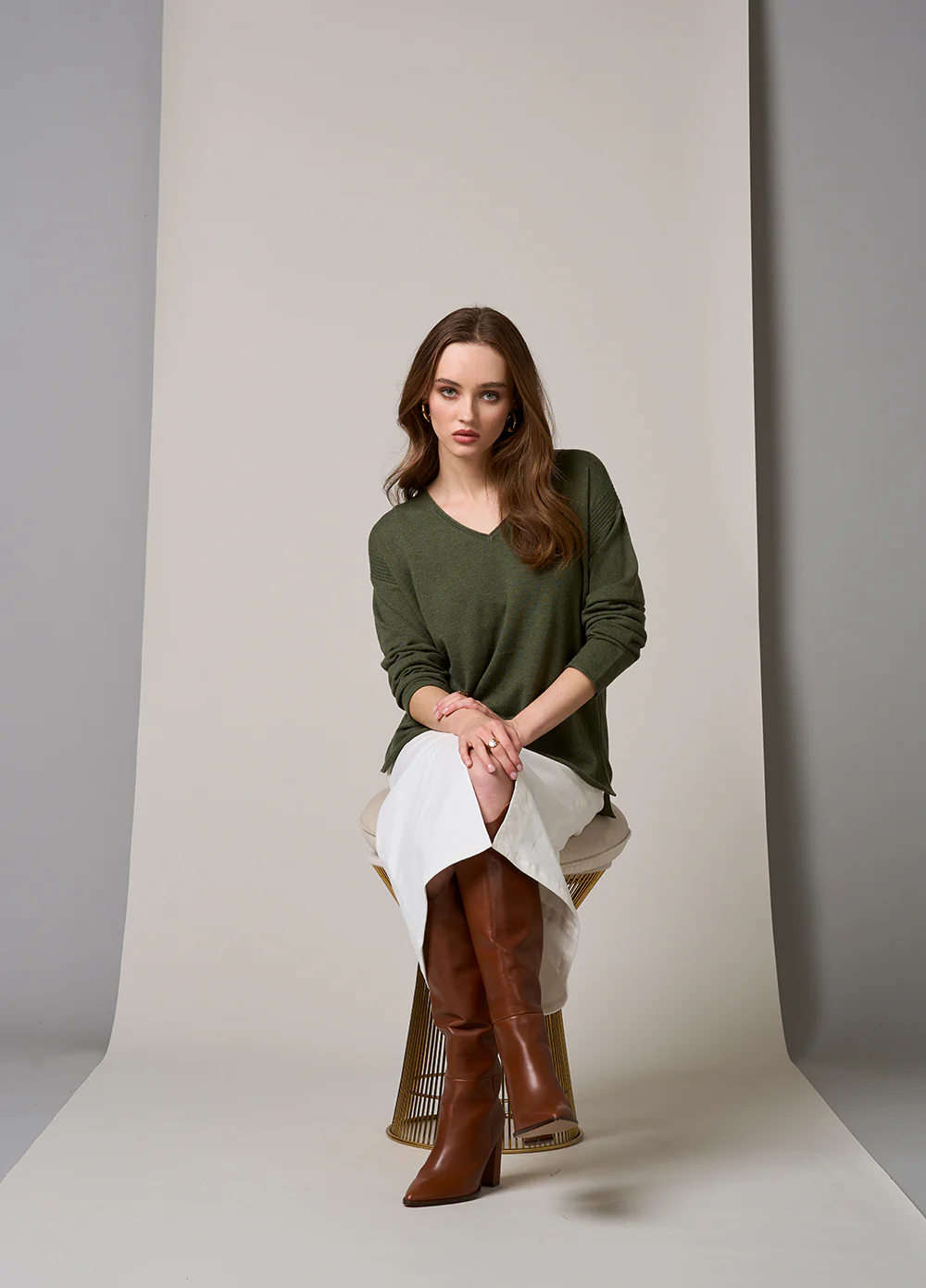 Loobies Story Vivi Sweater - Soft Olive - Image 6