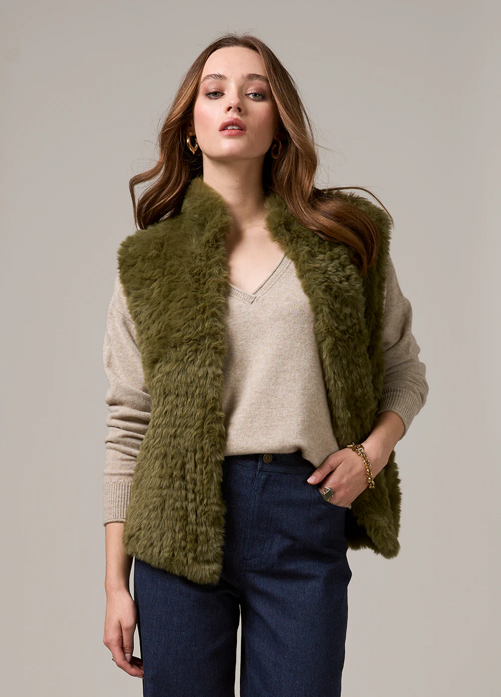 Loobies Story Wintour Gilet - Olive