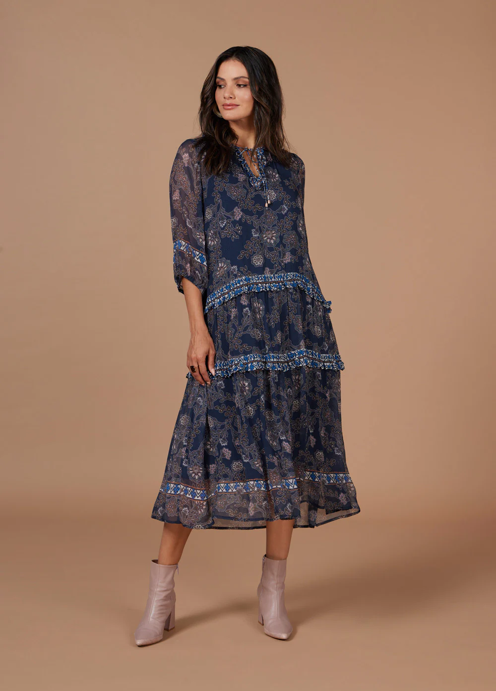 Loobies Story Wood Craft Midi Dress