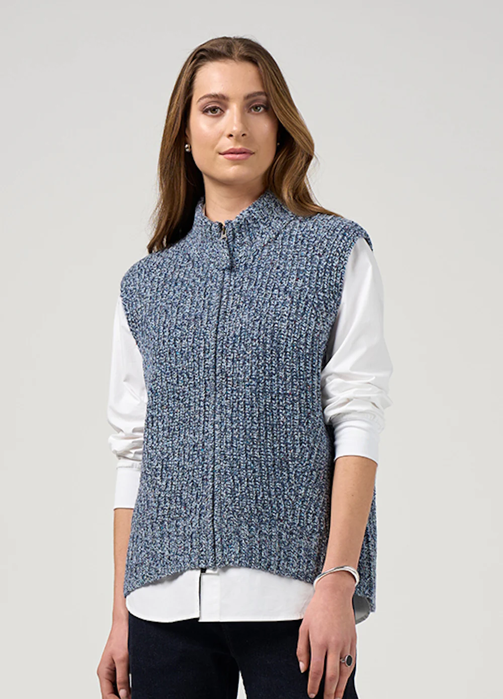 Madly Sweetly Campfire Vest Denim Fleck