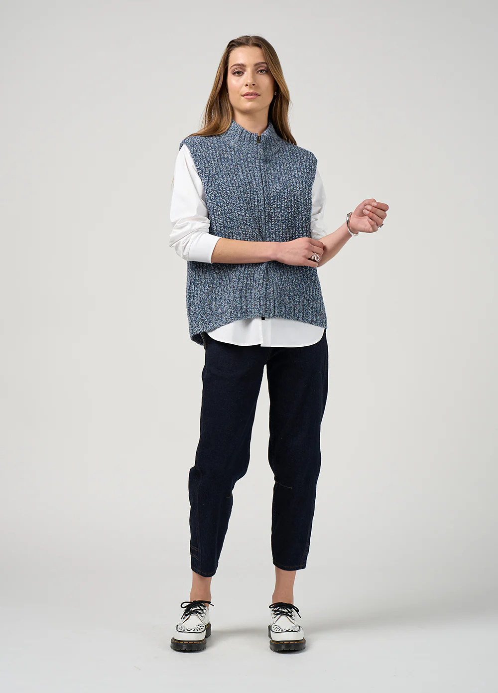 Madly Sweetly Campfire Vest Denim Fleck - Image 5