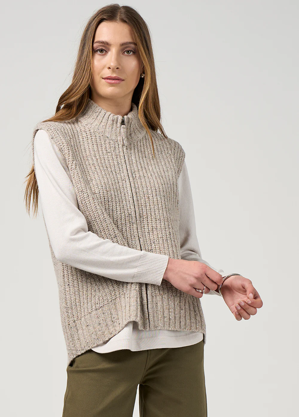 Madly Sweetly Campfire Vest Pumice Fleck - Image 7