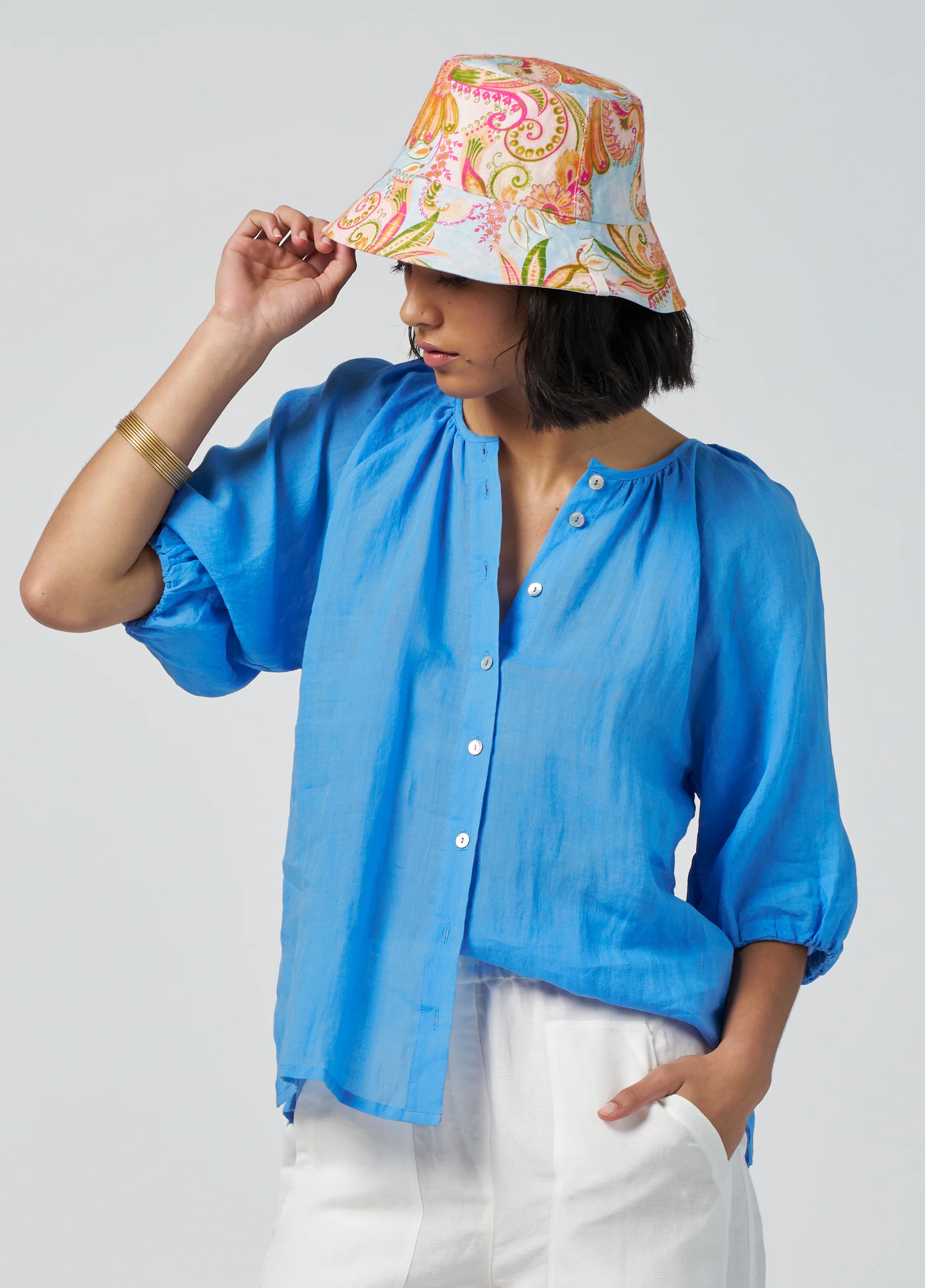 Madly Sweetly Colourwheel Blouse - Azure