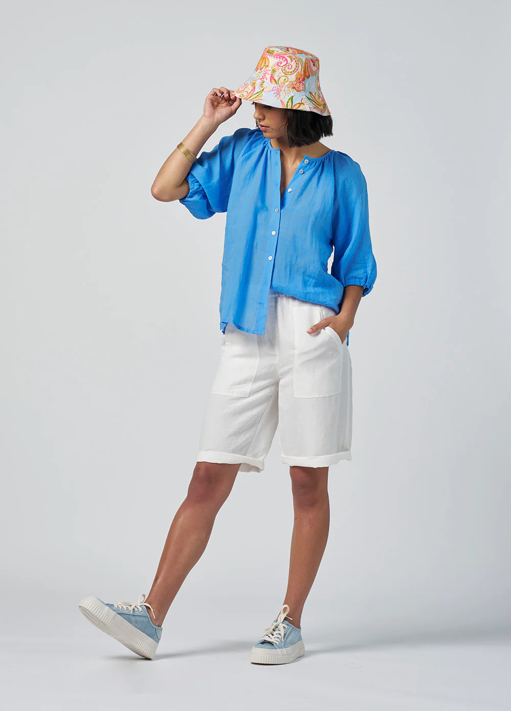 Madly Sweetly Colourwheel Blouse - Azure - Image 3