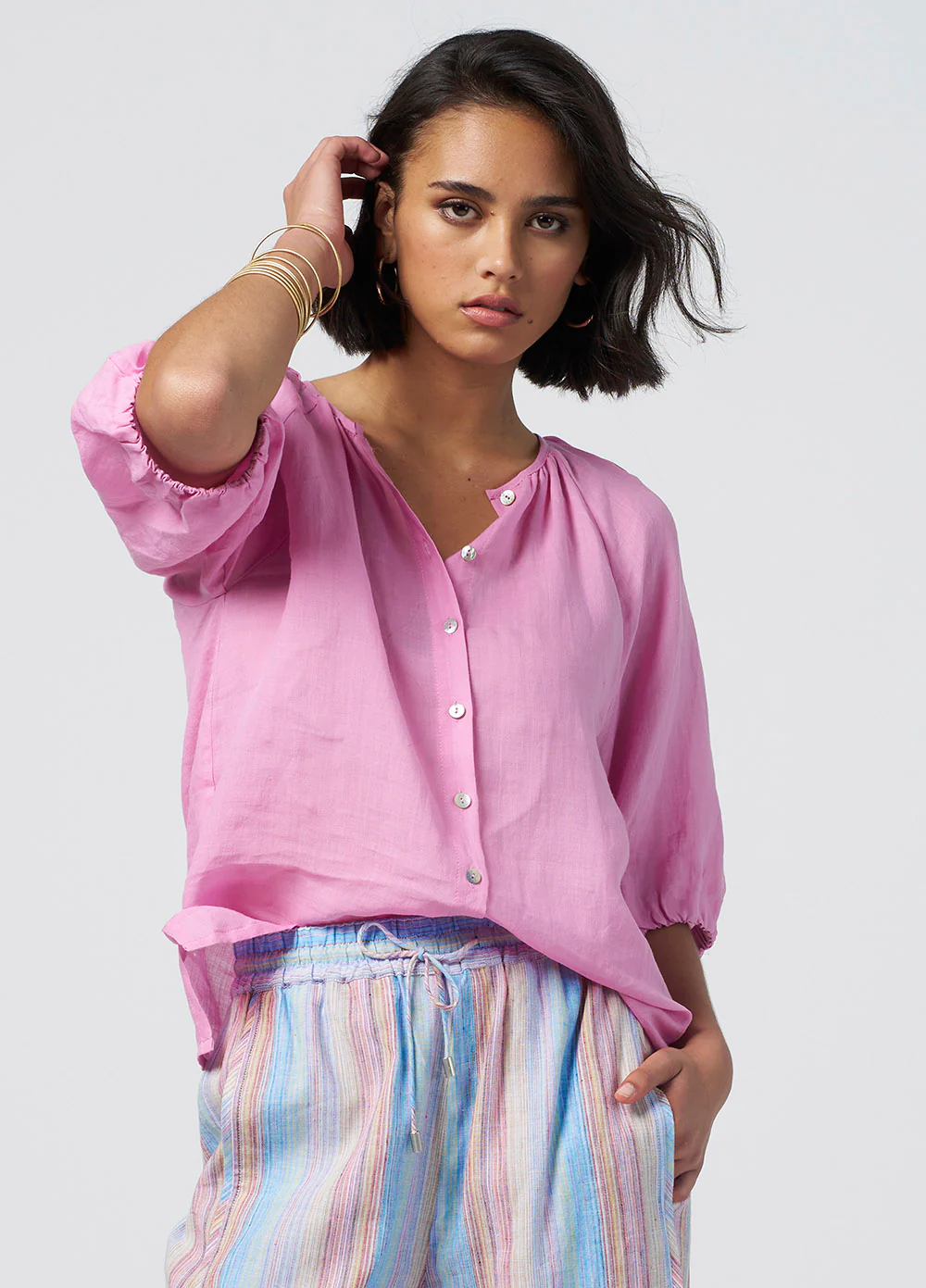 Madly Sweetly Colourwheel Blouse - Rose