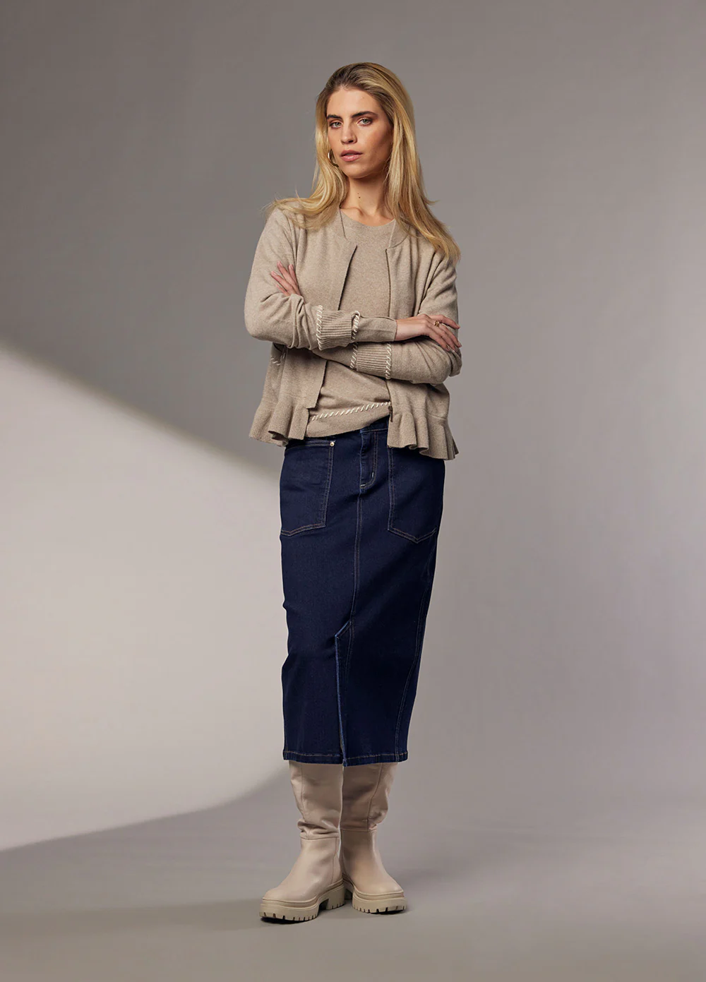 Madly Sweetly Daisy Skirt - Dark Wash - Image 7