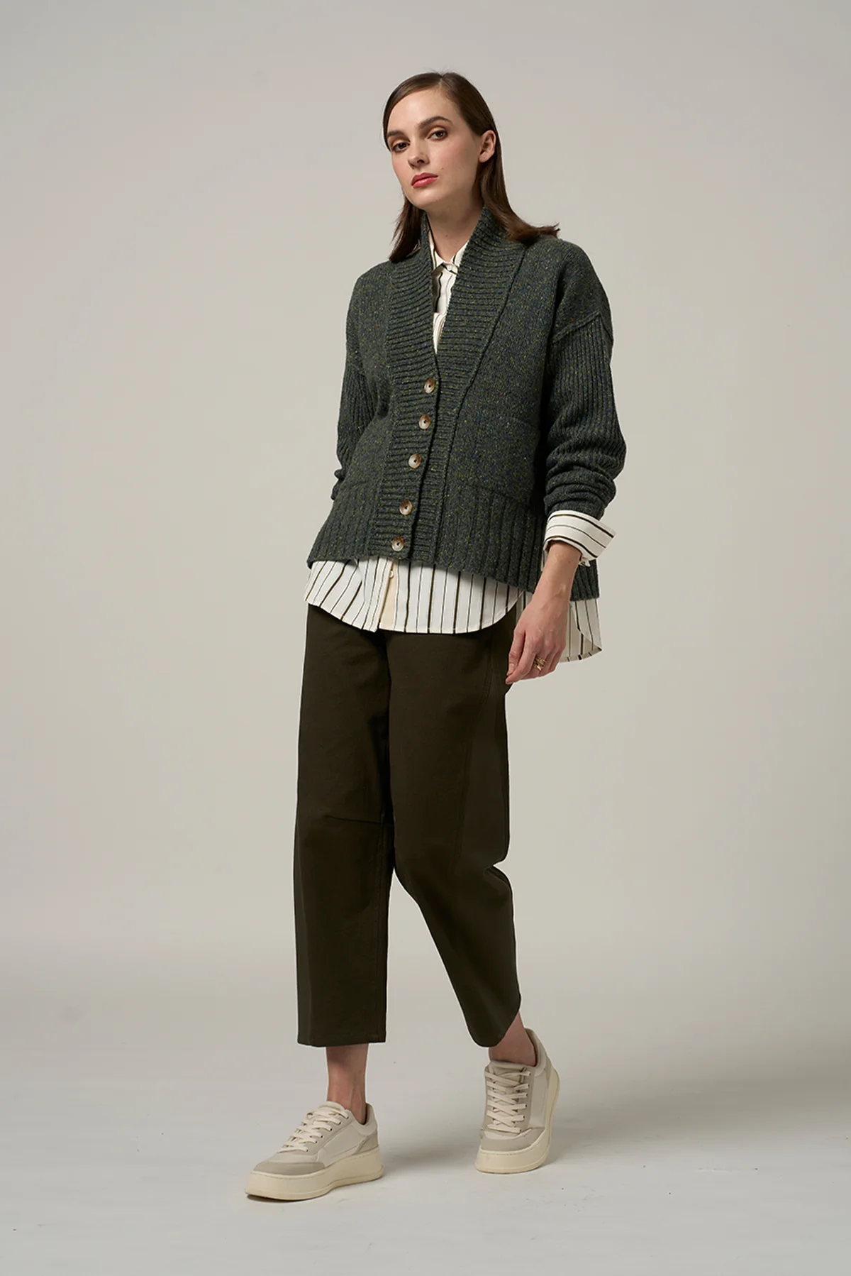 Madly Sweetly Diced Pant- Khaki - Image 2