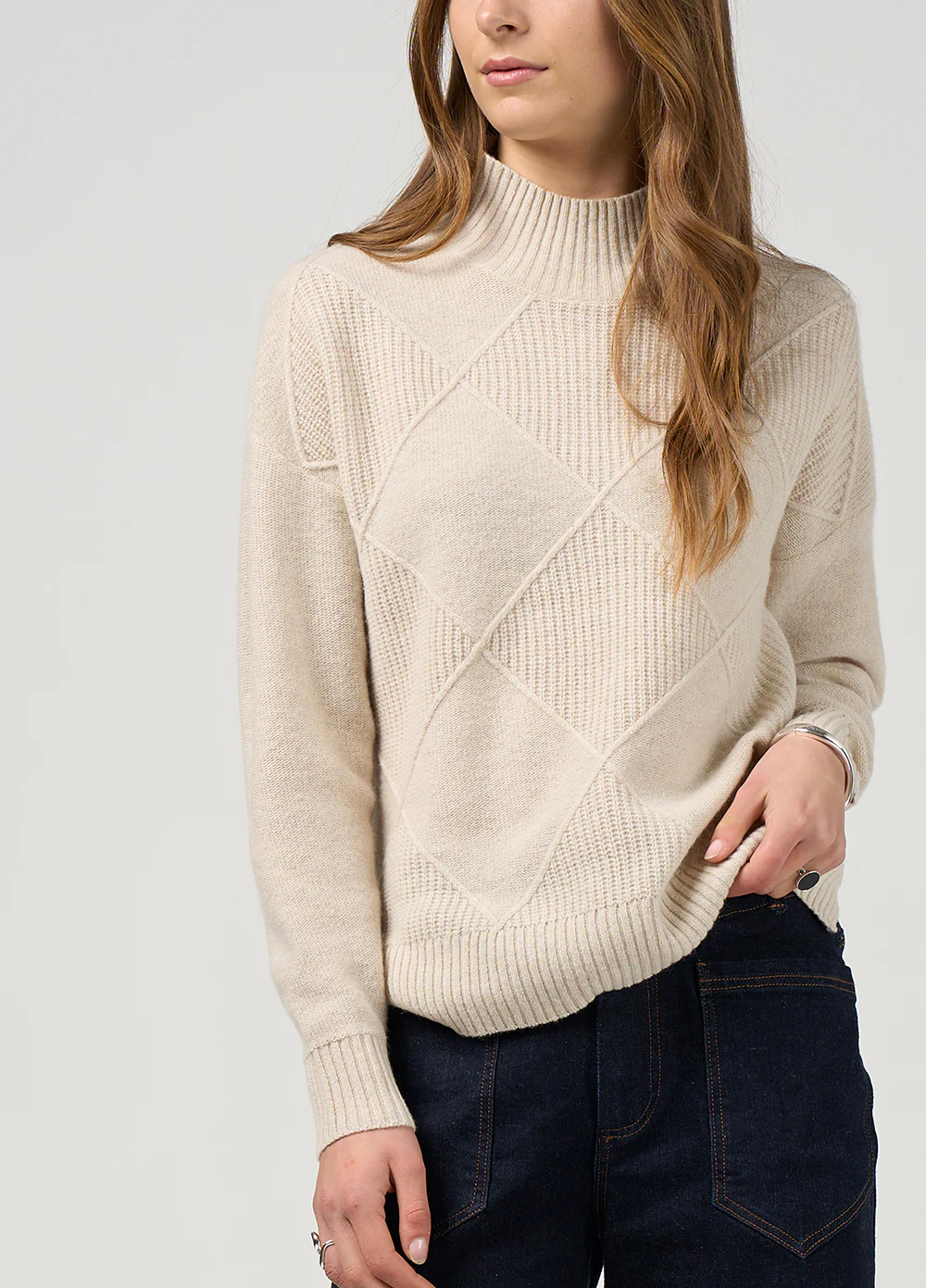 Madly Sweetly Dressage Sweater Light Stone