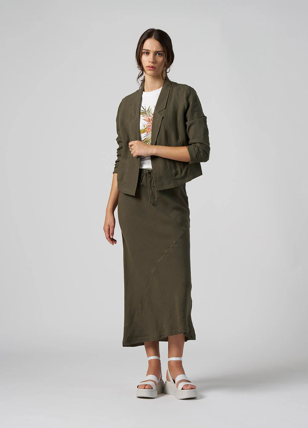 Madly Sweetly Echo Jacket - Khaki - Image 2