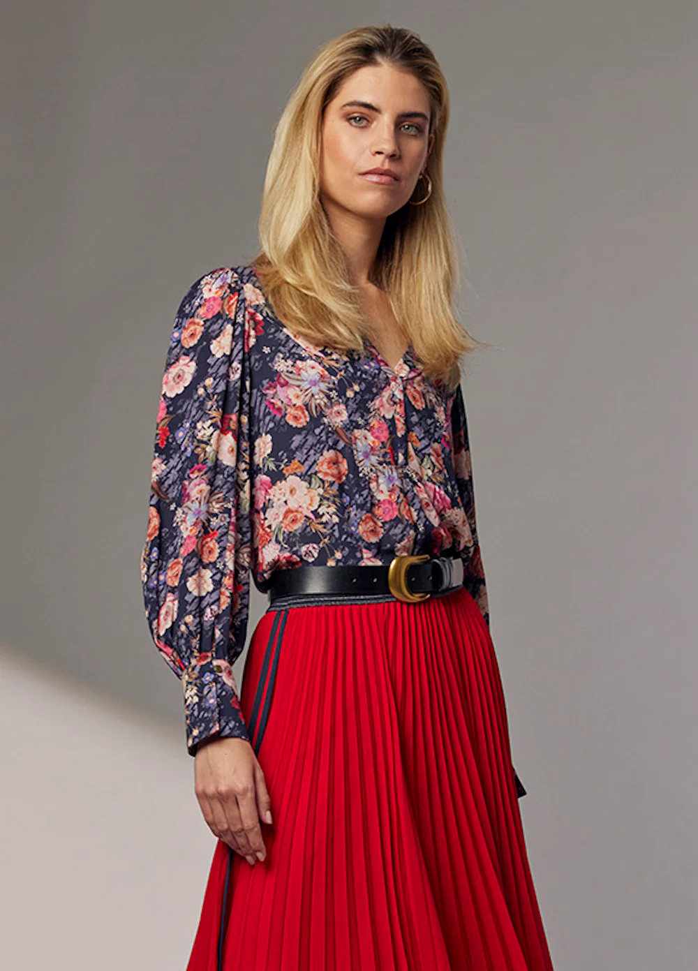 Madly Sweetly Just Pleat It Skirt - Scarlet - Image 3