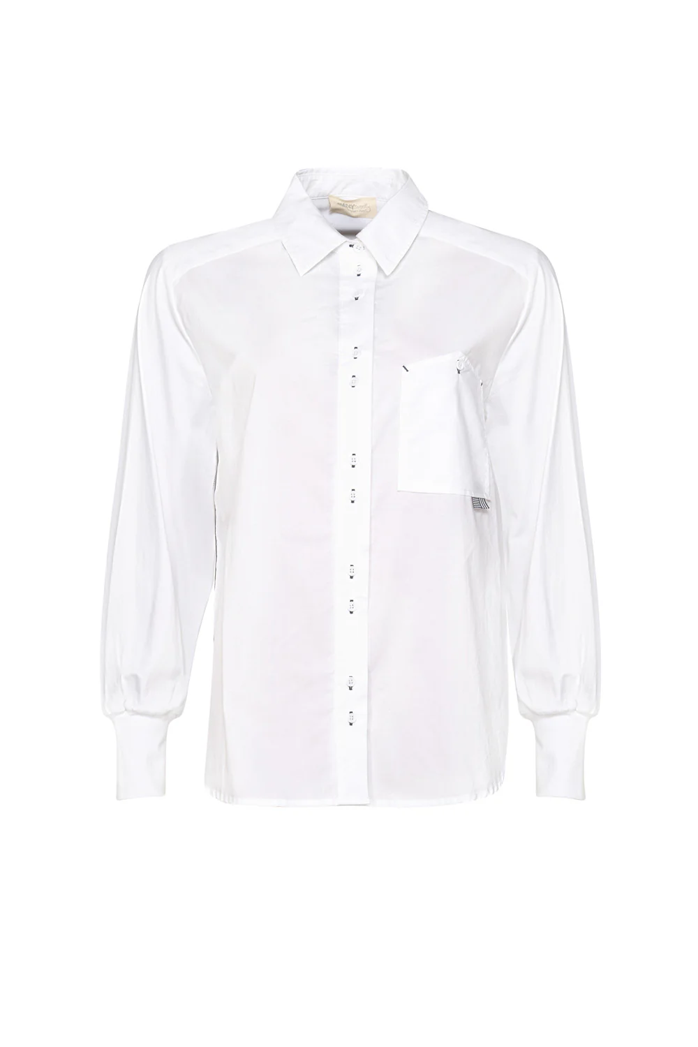 Madly Sweetly Mixed Media Shirt - White - Image 3