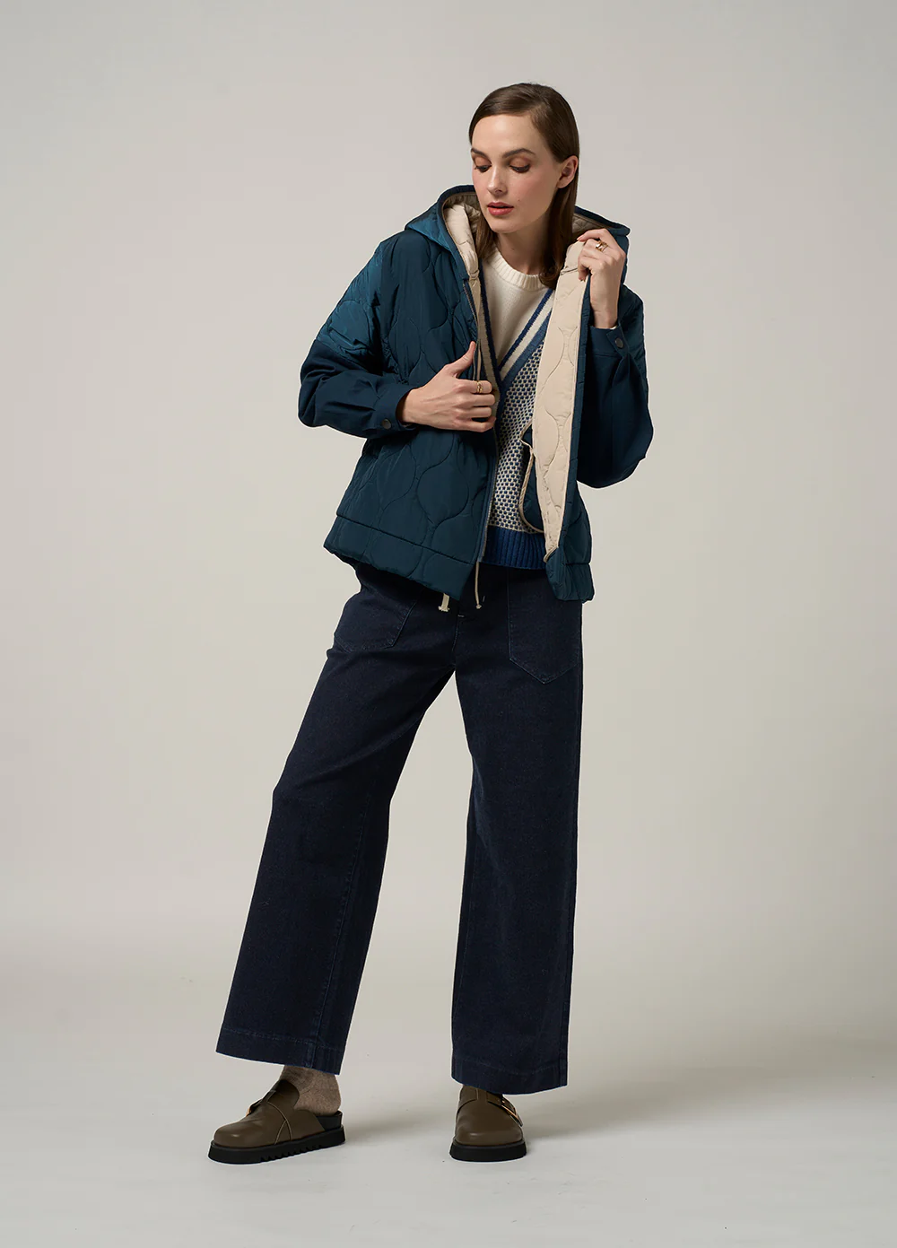 Madly Sweetly Not Quilty Jacket - Petrol - Image 3