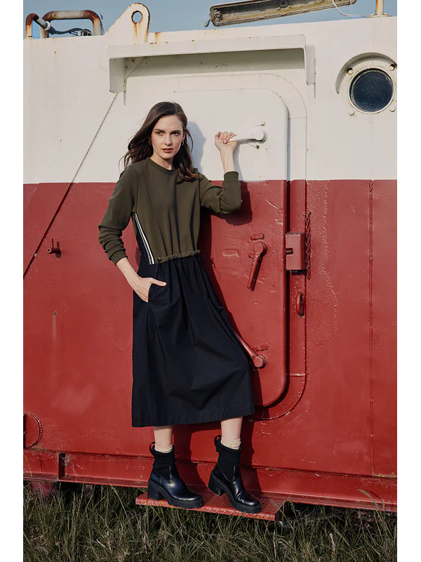 Madly Sweetly Osbourne Dress - Khaki - Image 4