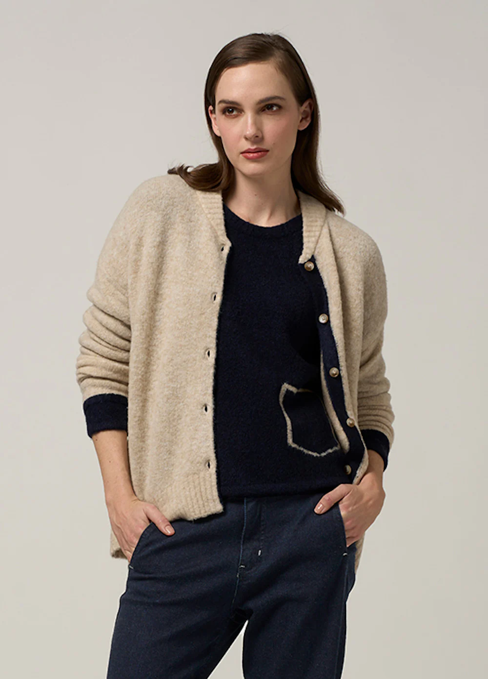 Madly Sweetly Pocket Money Sweater - Navy - Image 3