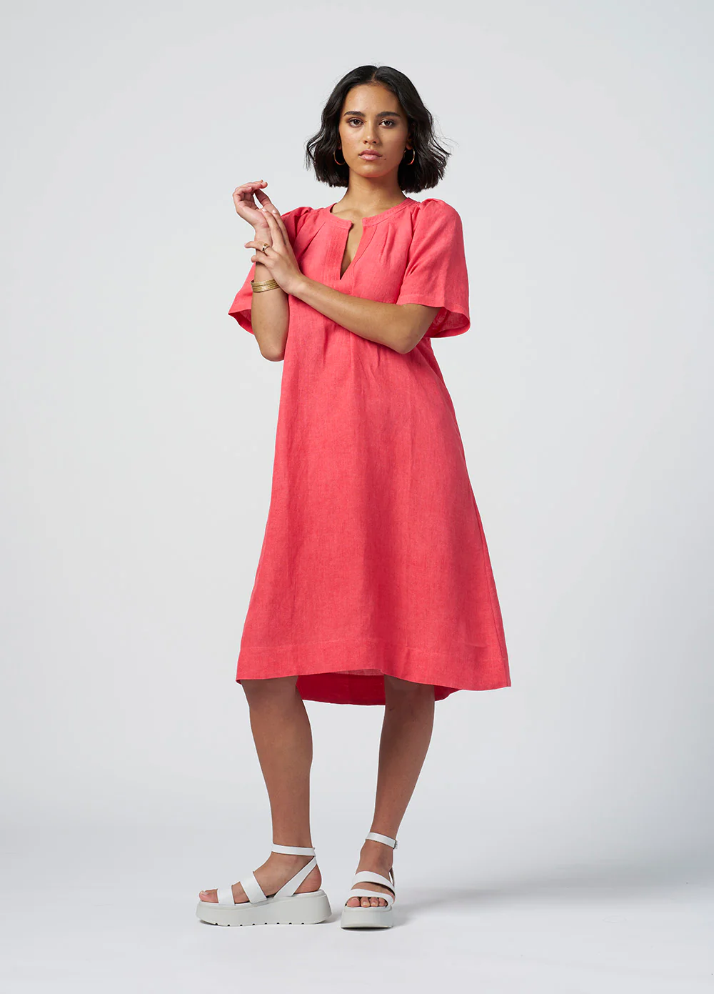 Madly Sweetly Sunshine Dress - Coral - Image 4