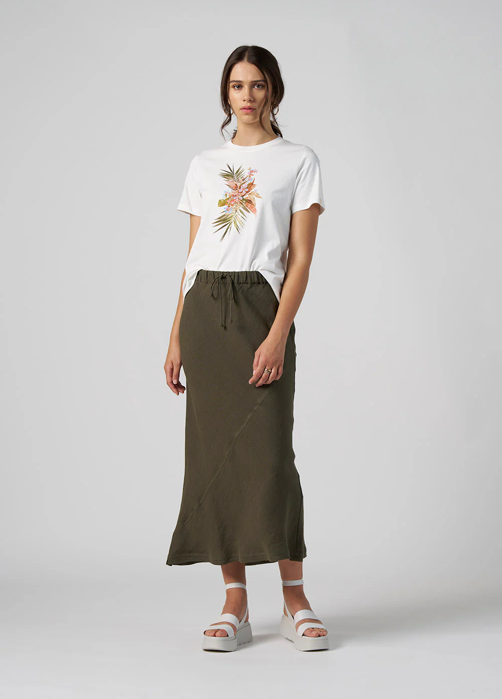 Madly Sweetly Sweet Tee White Palm - Image 3