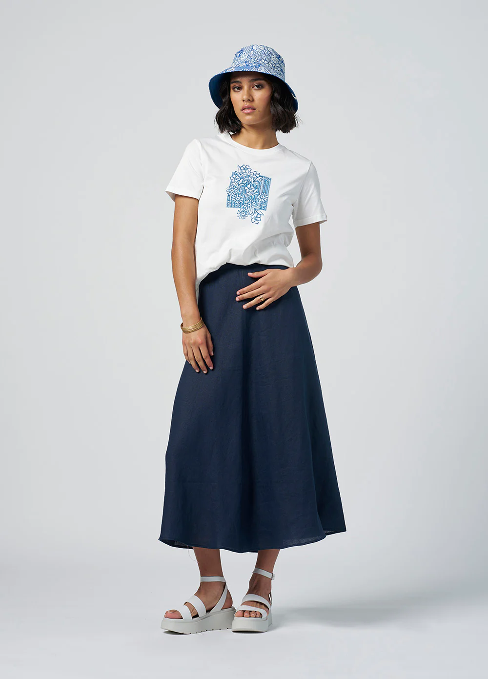 Madly Sweetly Sweet Tee White Patchwork - Image 3