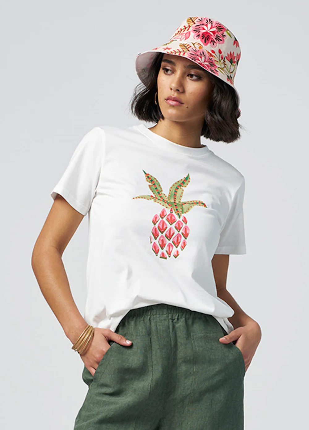 Madly Sweetly Sweet Tee White Pineapple