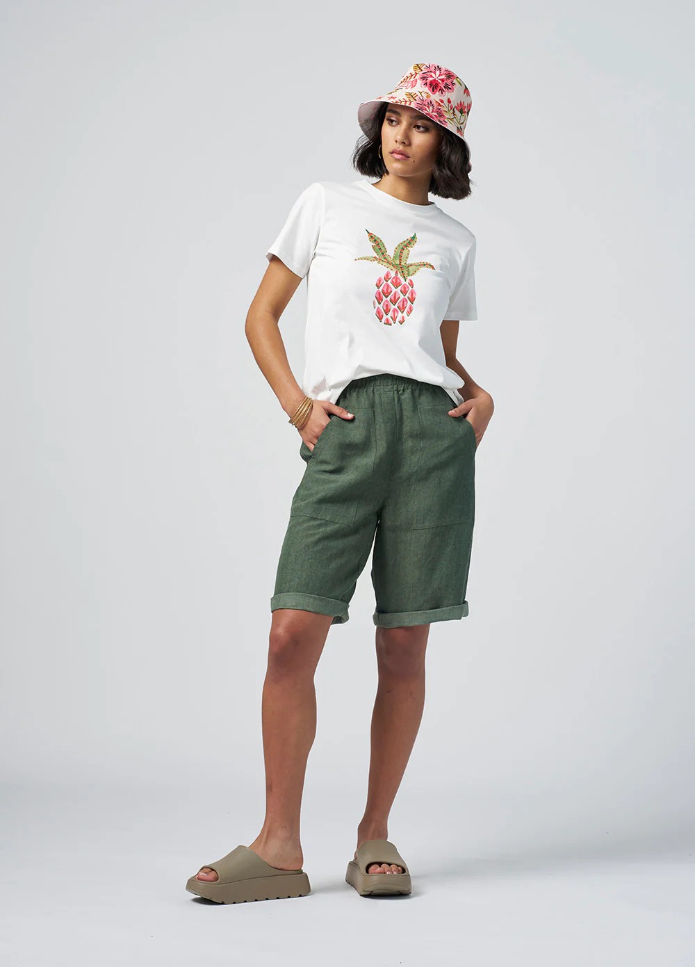 Madly Sweetly Sweet Tee White Pineapple - Image 4