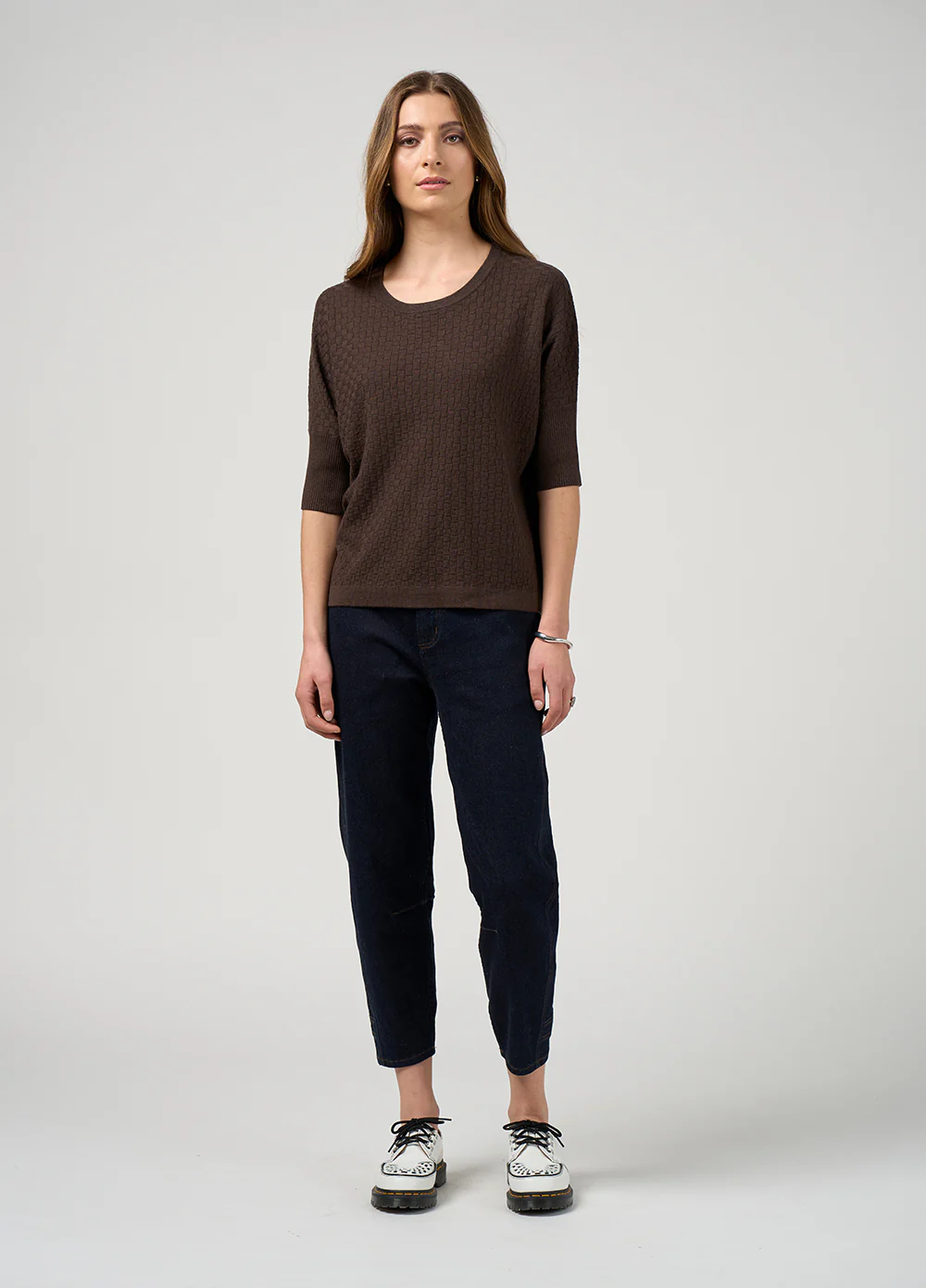 Madly Sweetly Switchboard Tee Coffee - Image 4