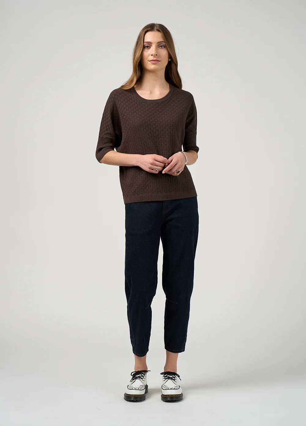 Madly Sweetly Switchboard Tee Coffee - Image 5