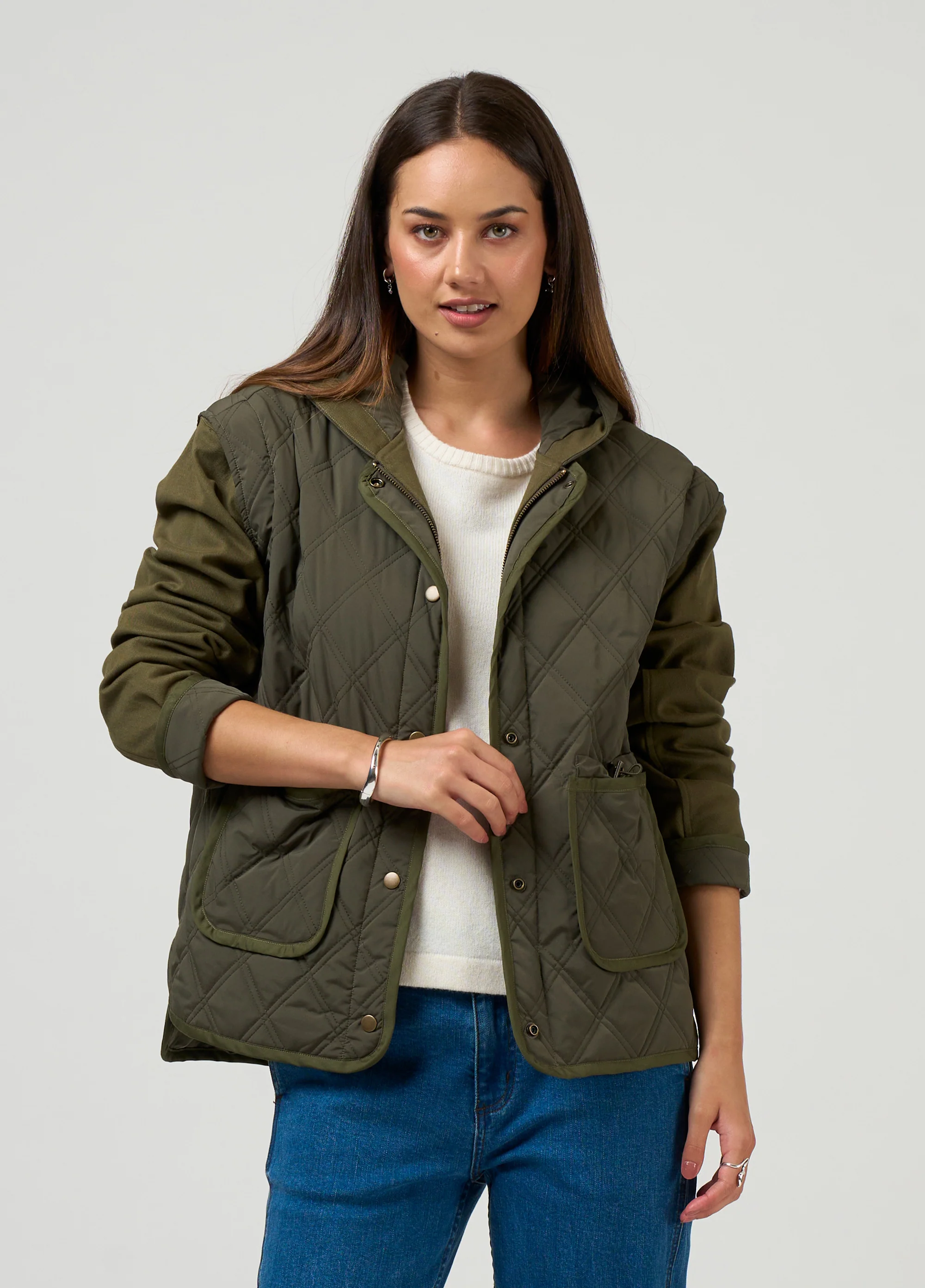 Madly Sweetly Tetris Jacket Khaki