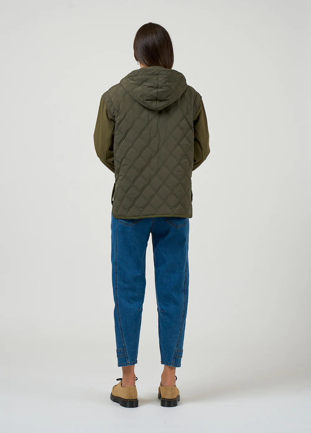 Madly Sweetly Tetris Jacket Khaki - Image 3