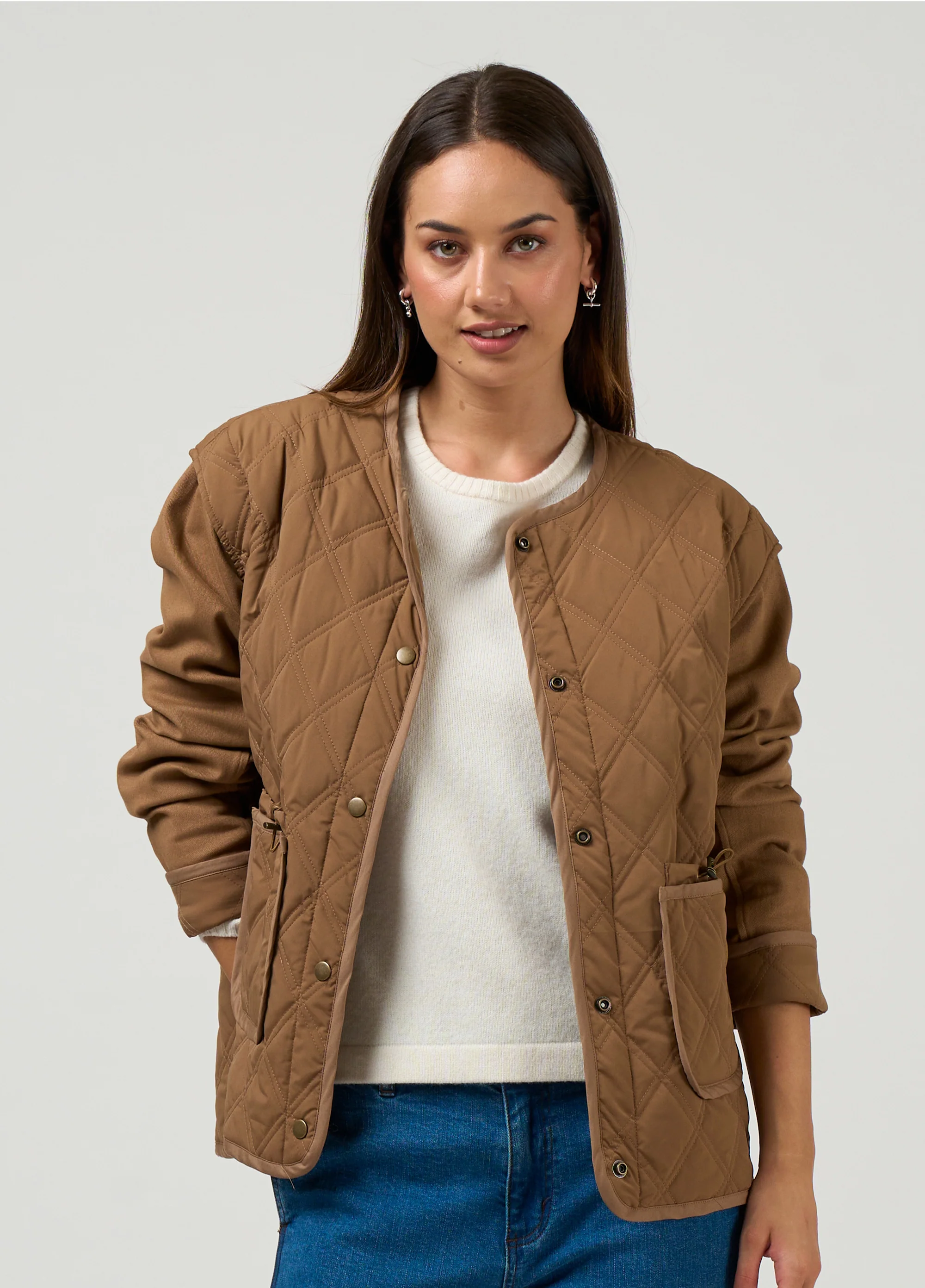 Madly Sweetly Tetris Jacket Mocha