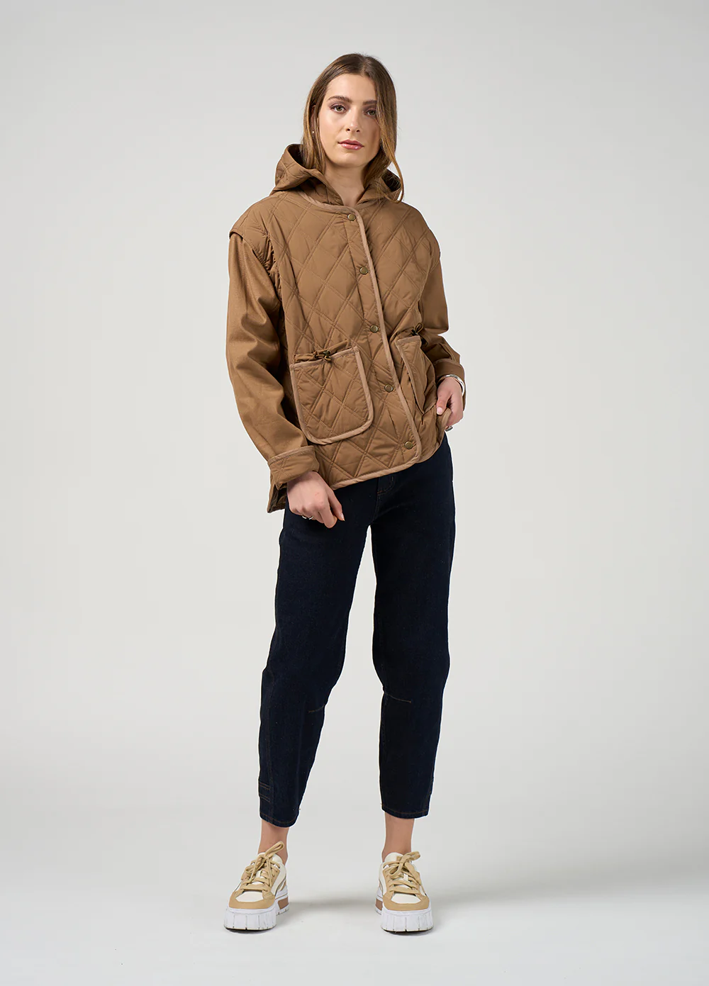 Madly Sweetly Tetris Jacket Mocha - Image 6