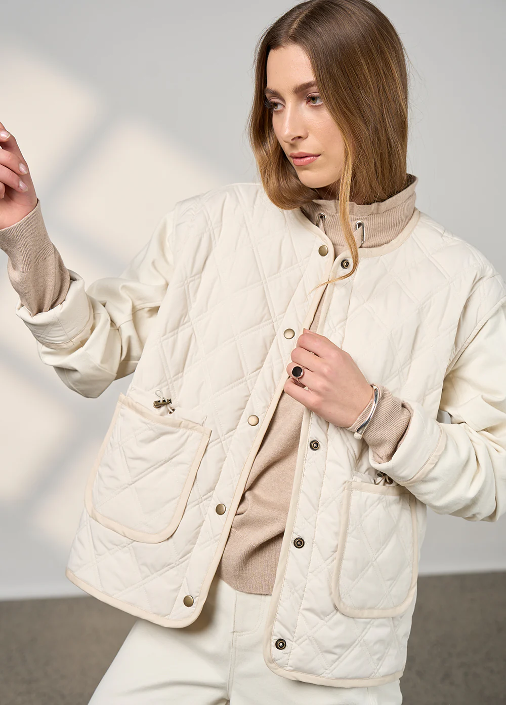 Madly Sweetly Tetris Jacket Vanilla - Image 3