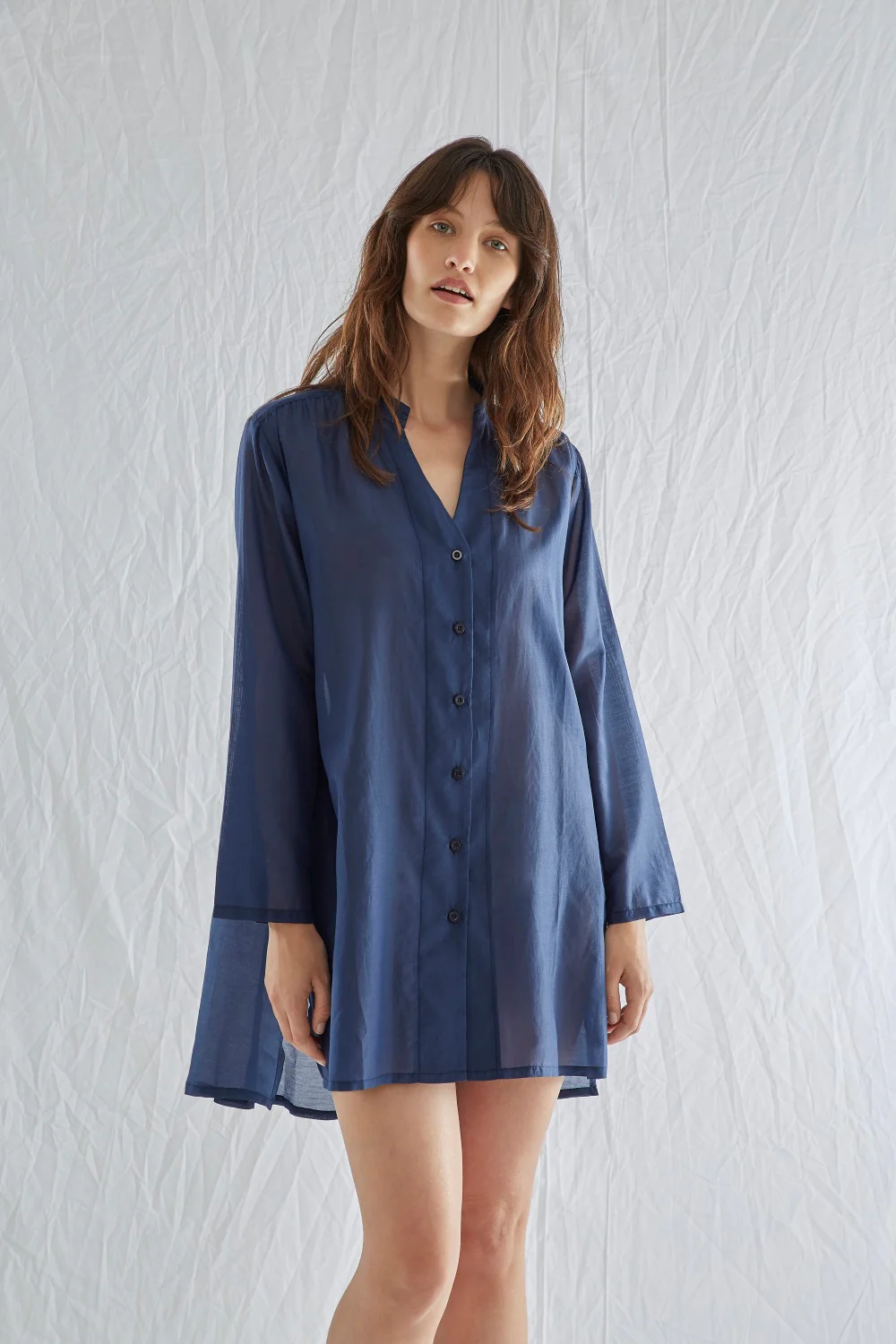 Mandarin Collar Shirt 100% Silk - Image 2