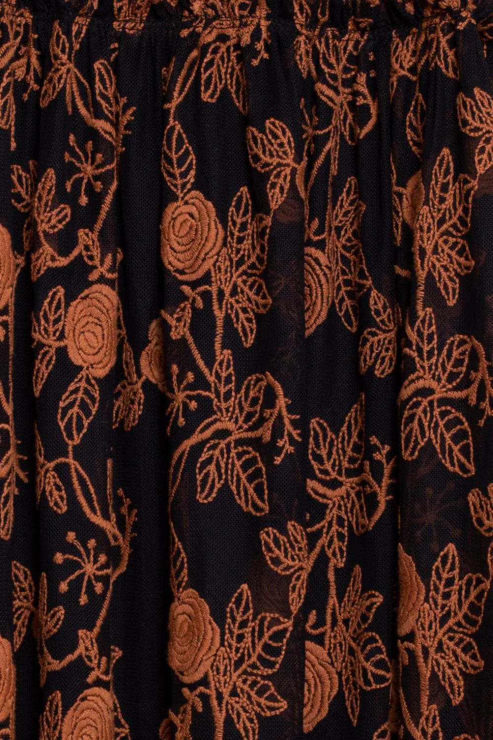 Toby Mela Dress Chocolate Embroidery - Image 4