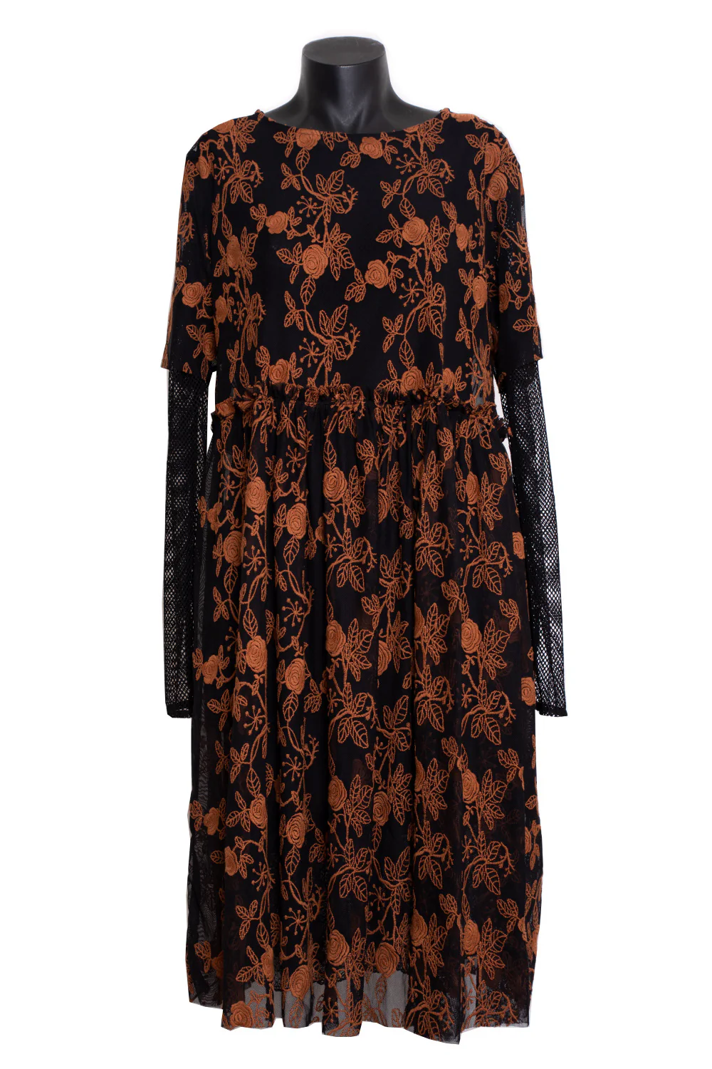 Toby Mela Dress Chocolate Embroidery - Image 5