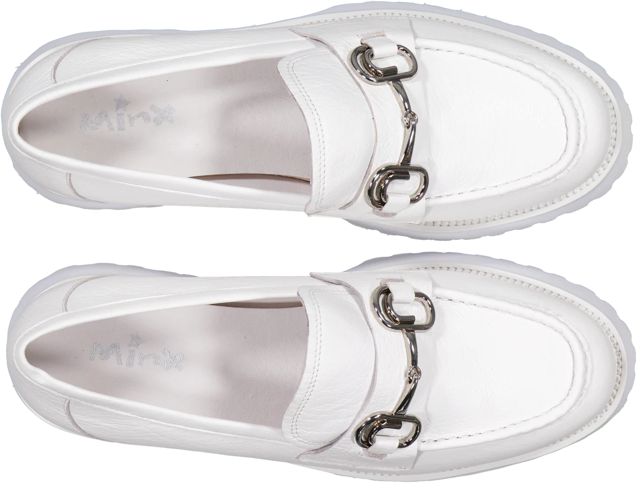 Minx Bite Marks - White/ Silver Trim -White Heel - Image 2
