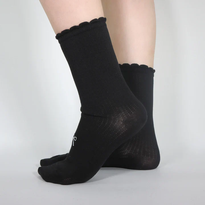 Minx Bow Sock - Black - Image 3