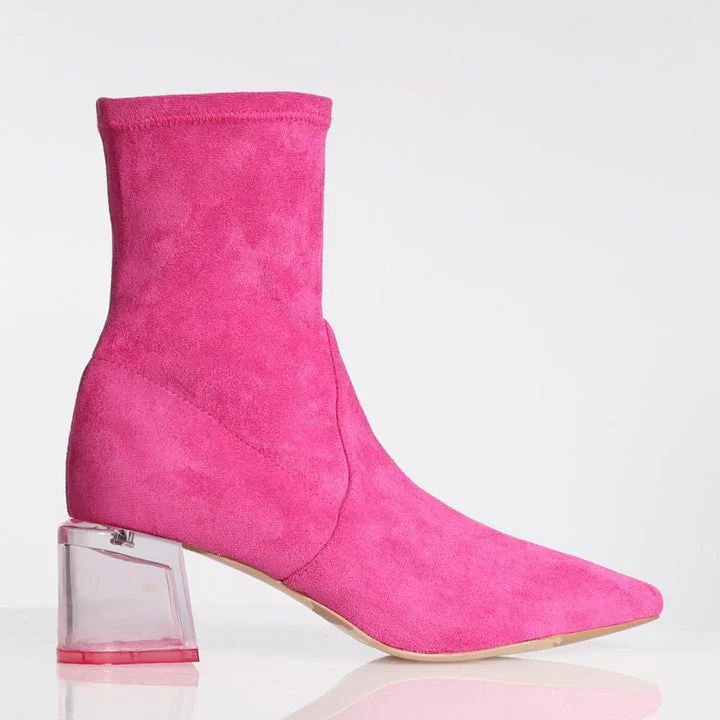 Minx Eden - Candy Pink Stretch Suede
