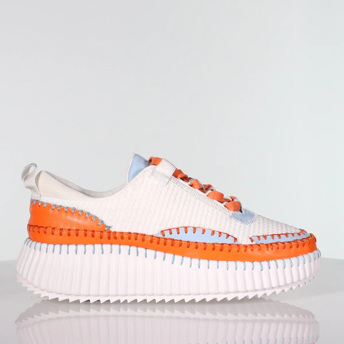 Minx Stitched Up - Baby Blue/Persimmon Combo