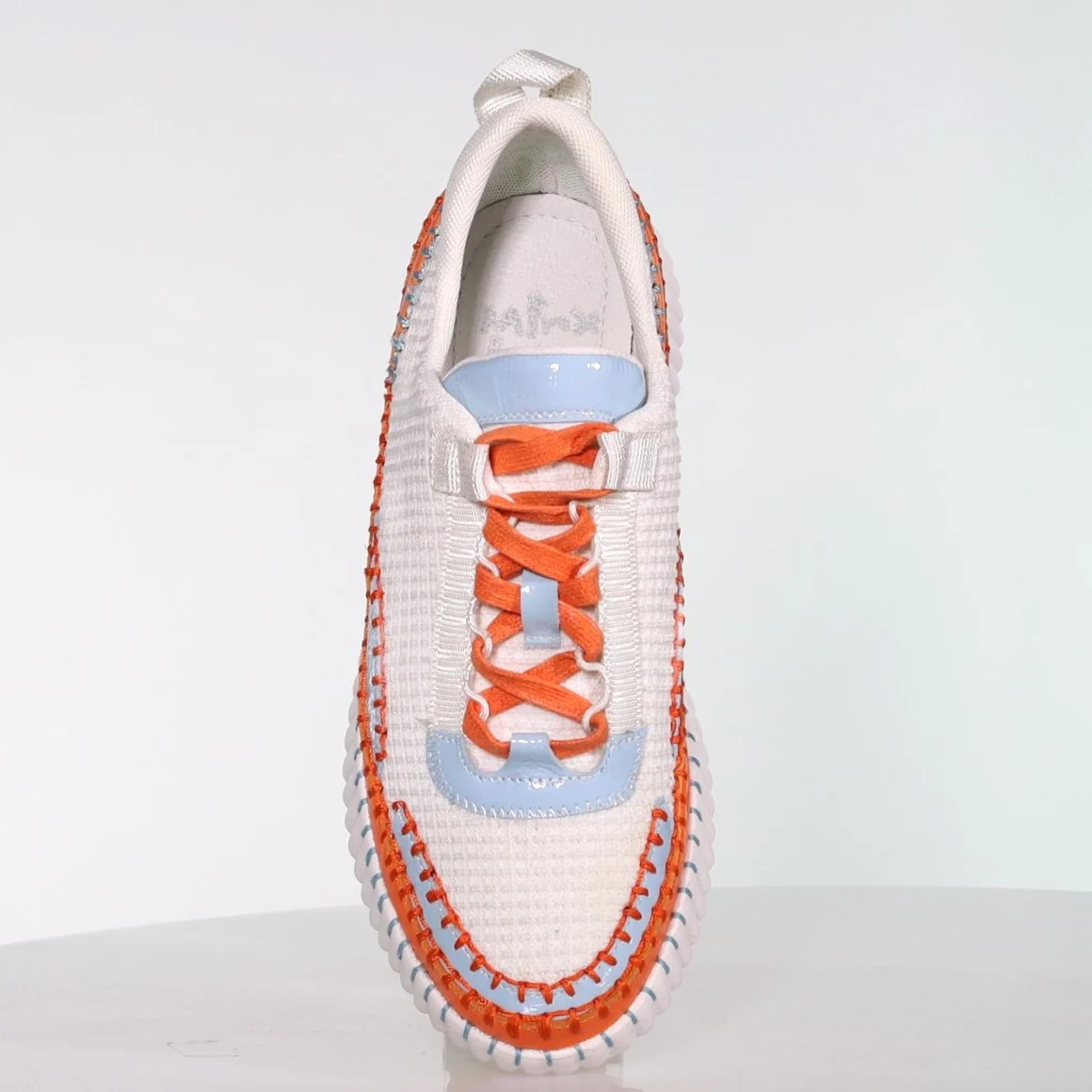 Minx Stitched Up - Baby Blue/Persimmon Combo - Image 2